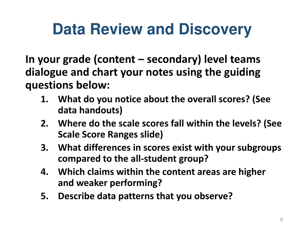 data review and discovery