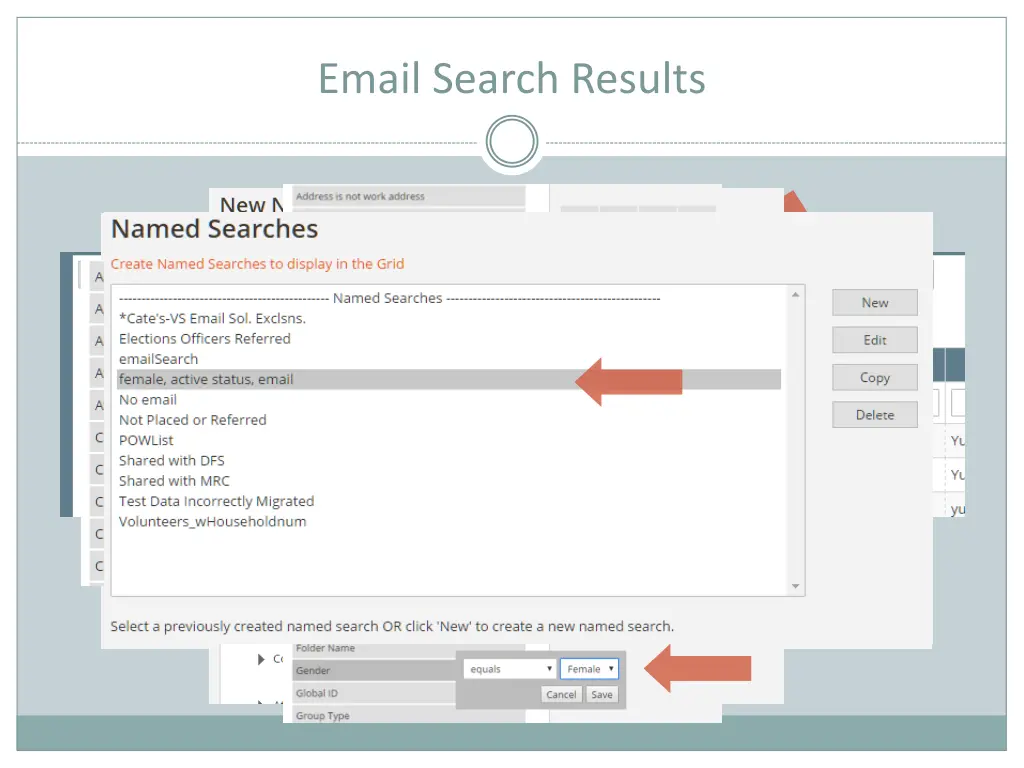 email search results