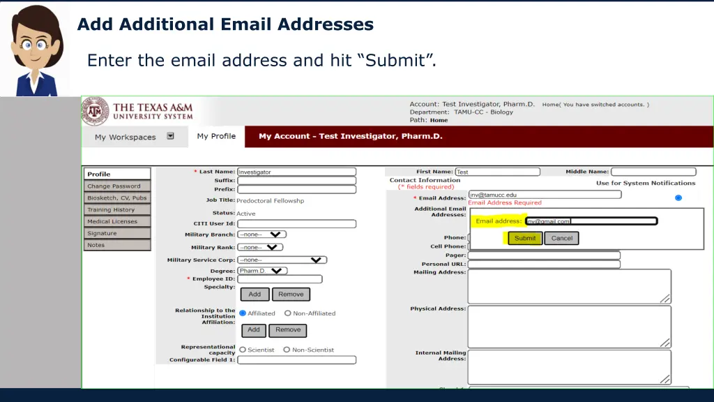 add additional email addresses 1
