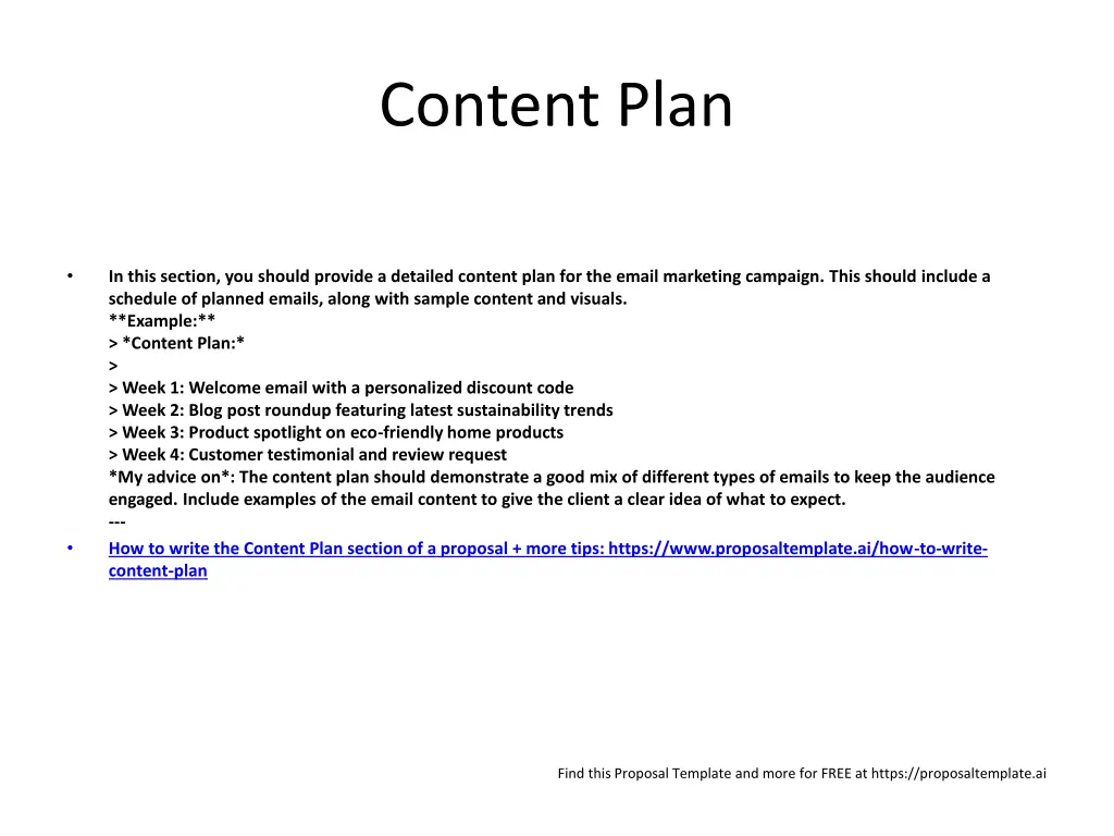 content plan