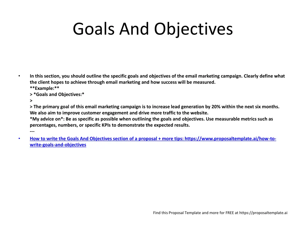 goals and objectives