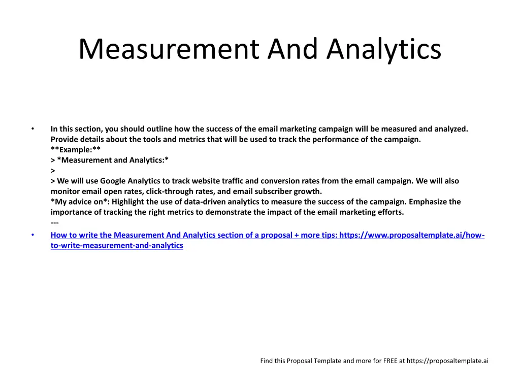 measurement and analytics