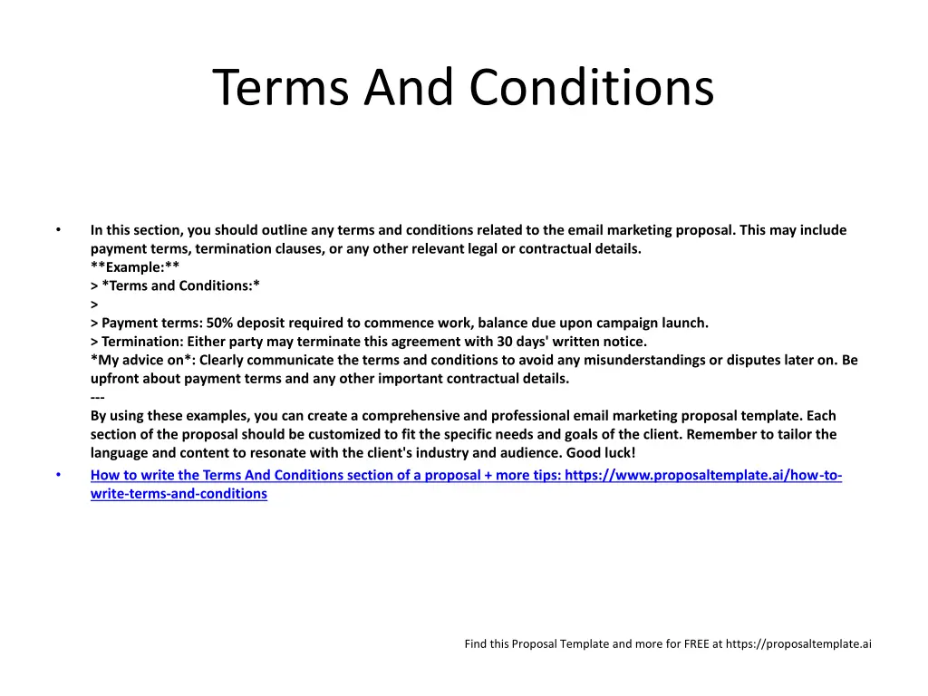 terms and conditions