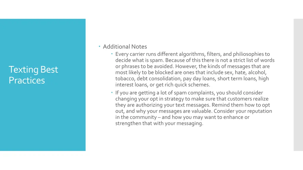 additional notes every carrier runs different