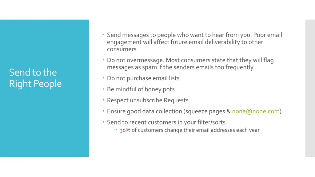 send messages to people who want to hear from
