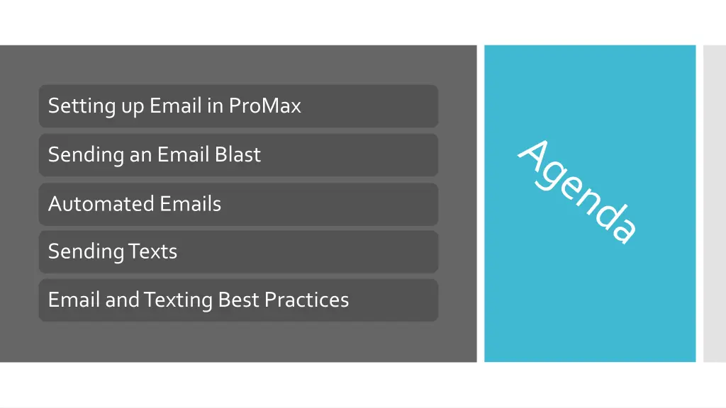setting up email in promax