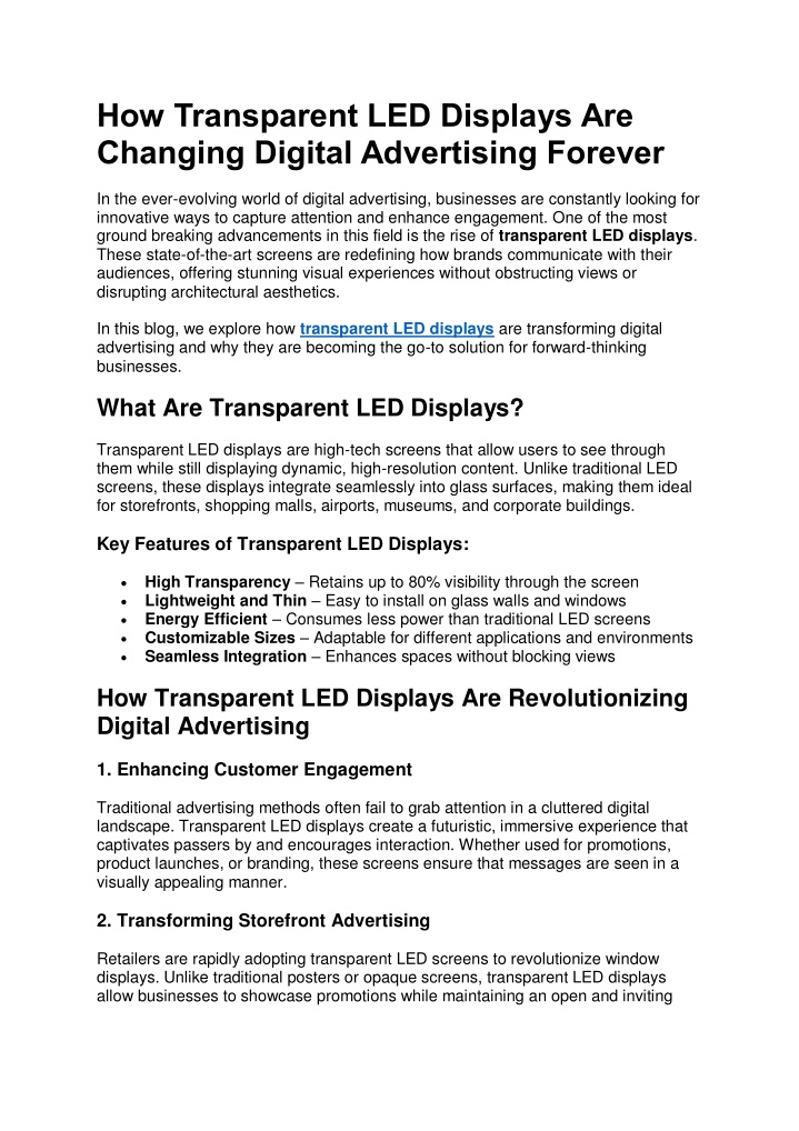 how transparent led displays are changing digital