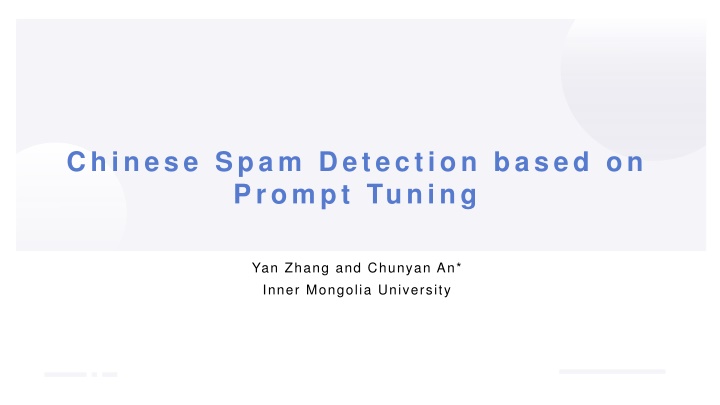 chinese spam detection based on prompt tuning