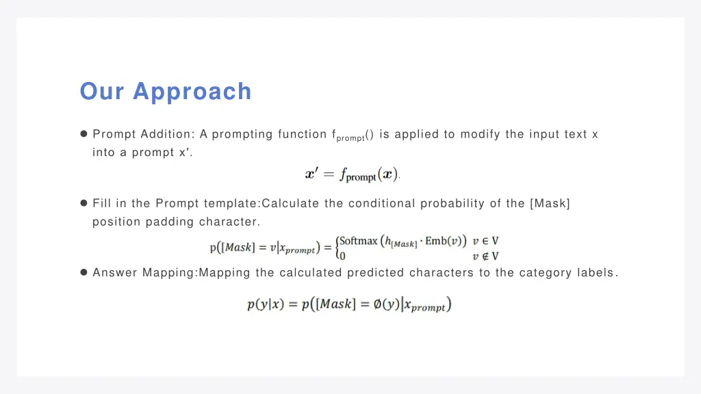 our approach 1