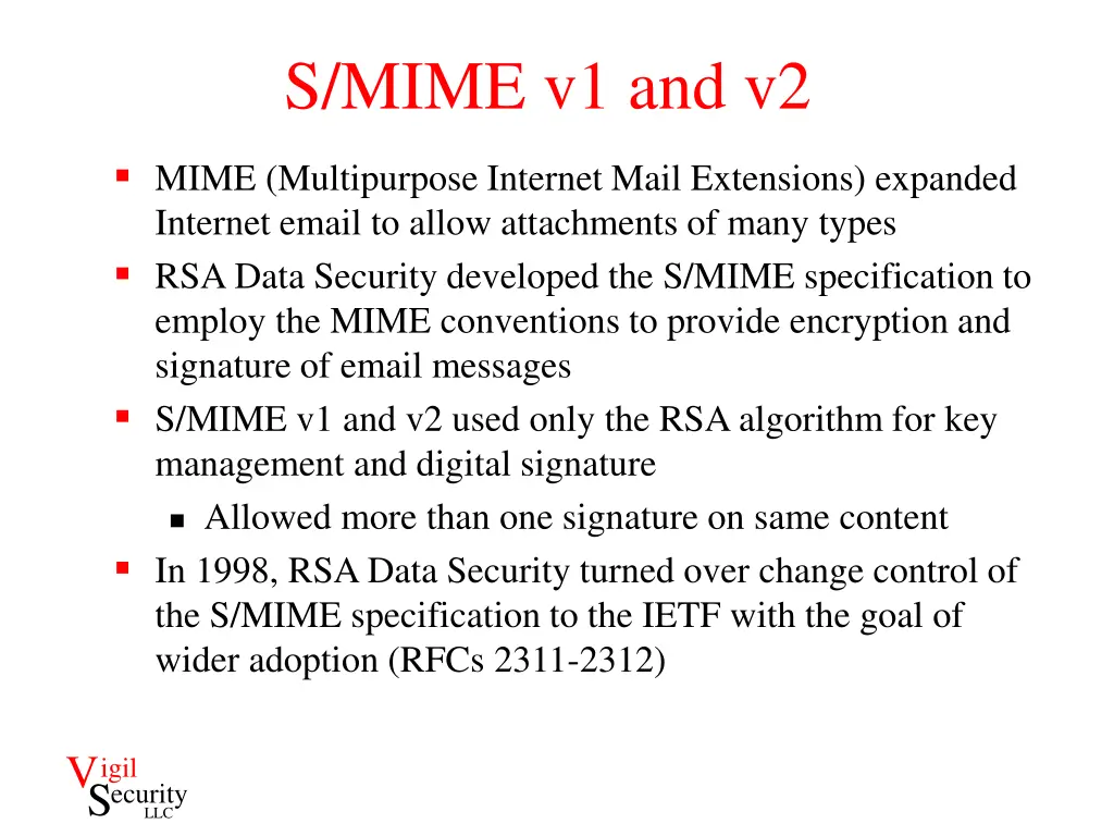 s mime v1 and v2