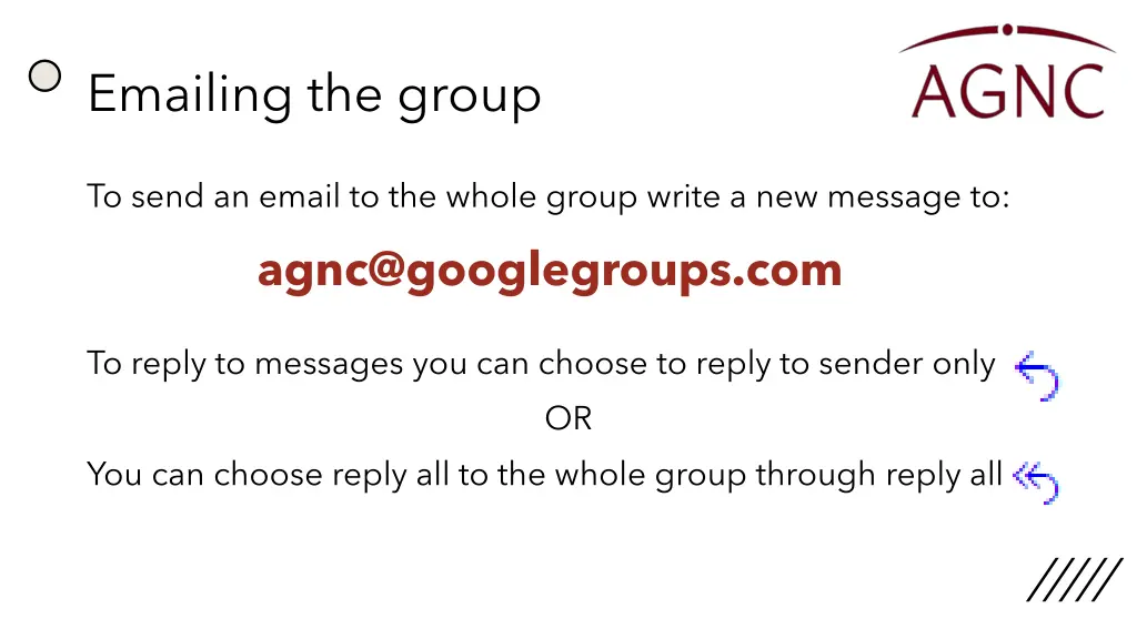 emailing the group 1