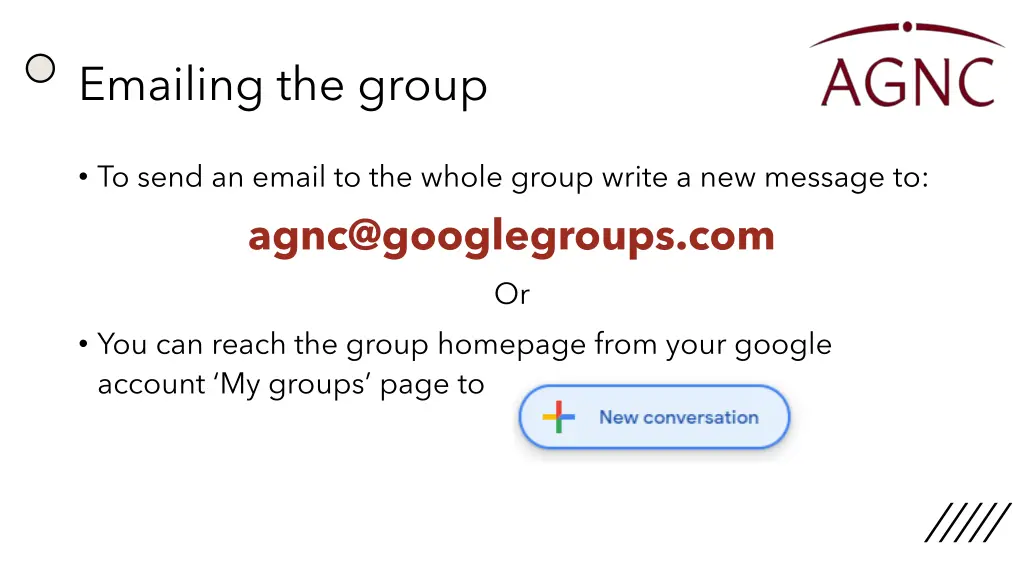 emailing the group