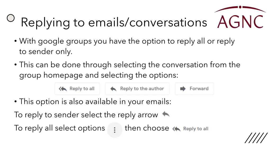 replying to emails conversations