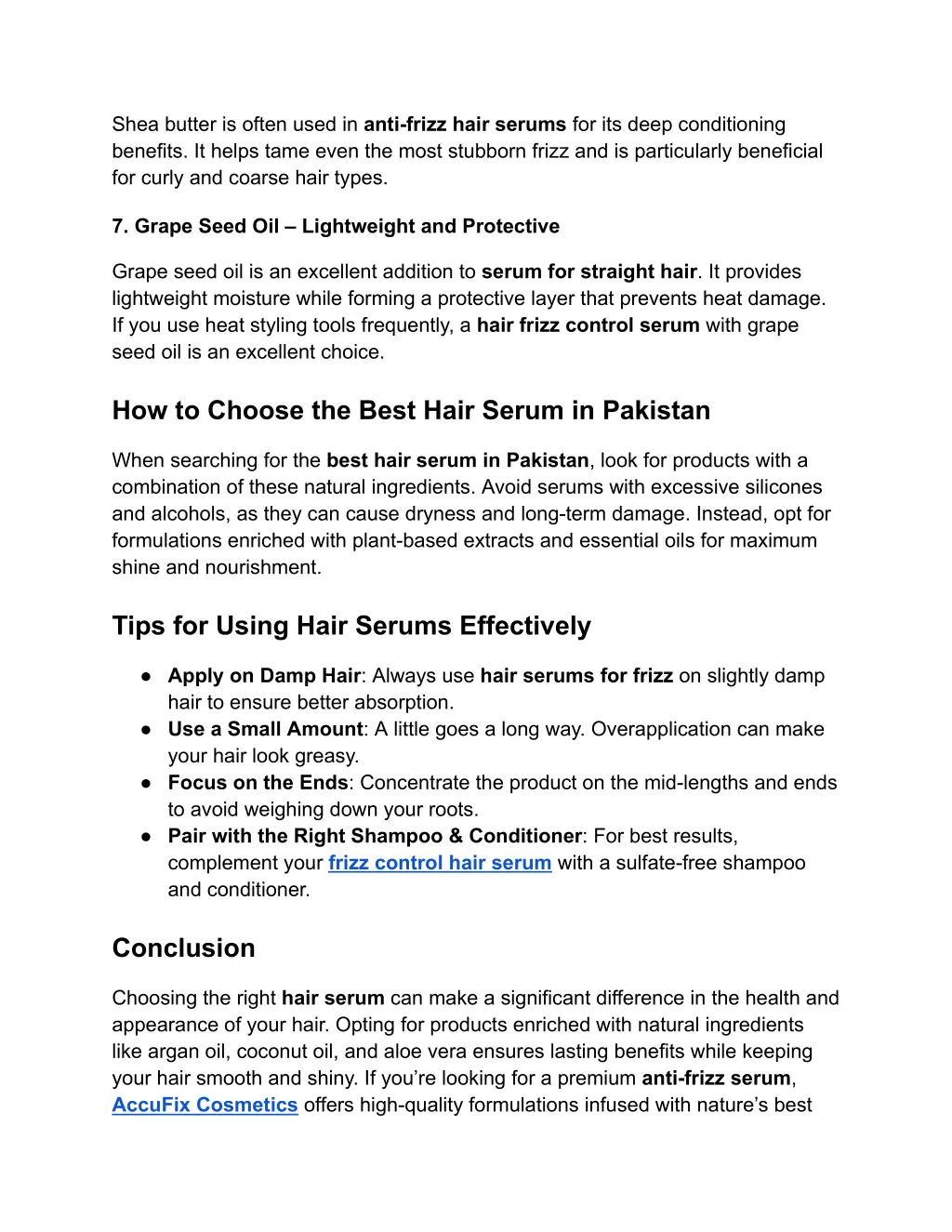 shea butter is often used in anti frizz hair