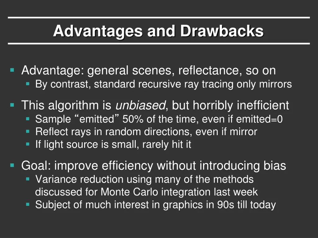advantages and drawbacks