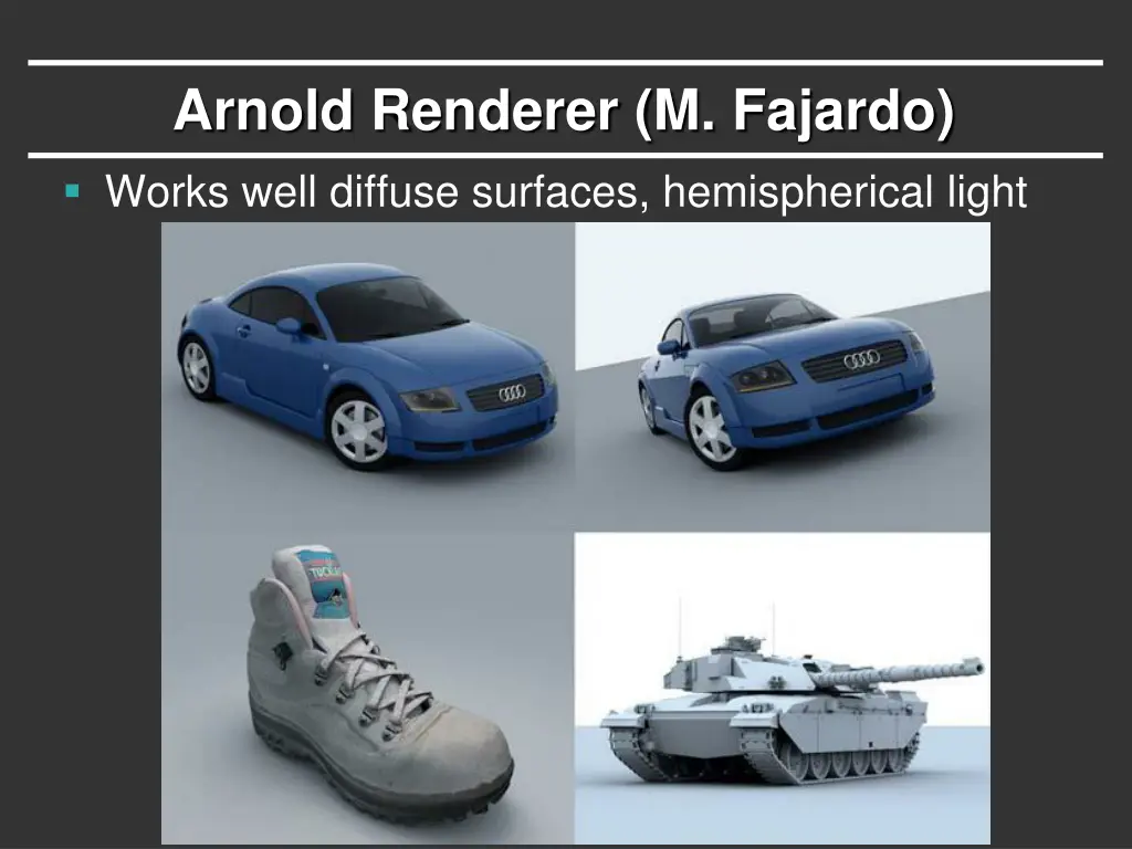 arnold renderer m fajardo works well diffuse