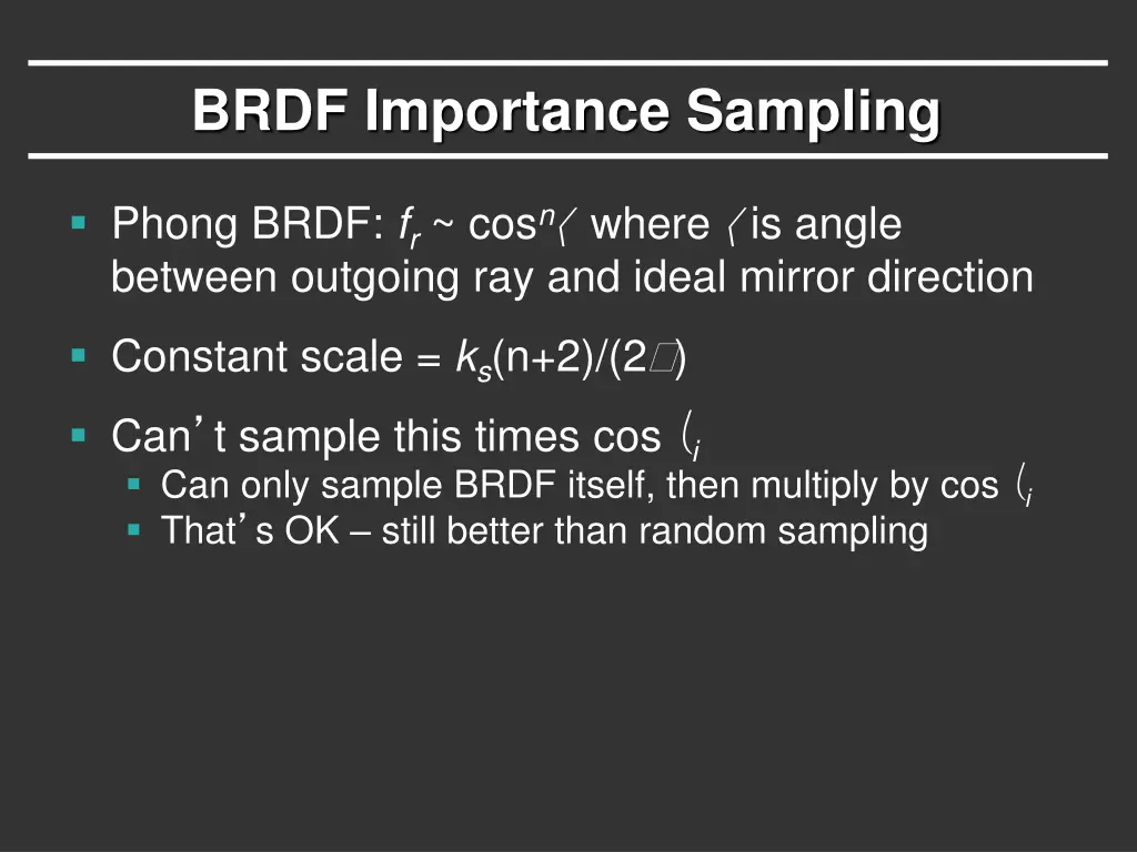 brdf importance sampling 2