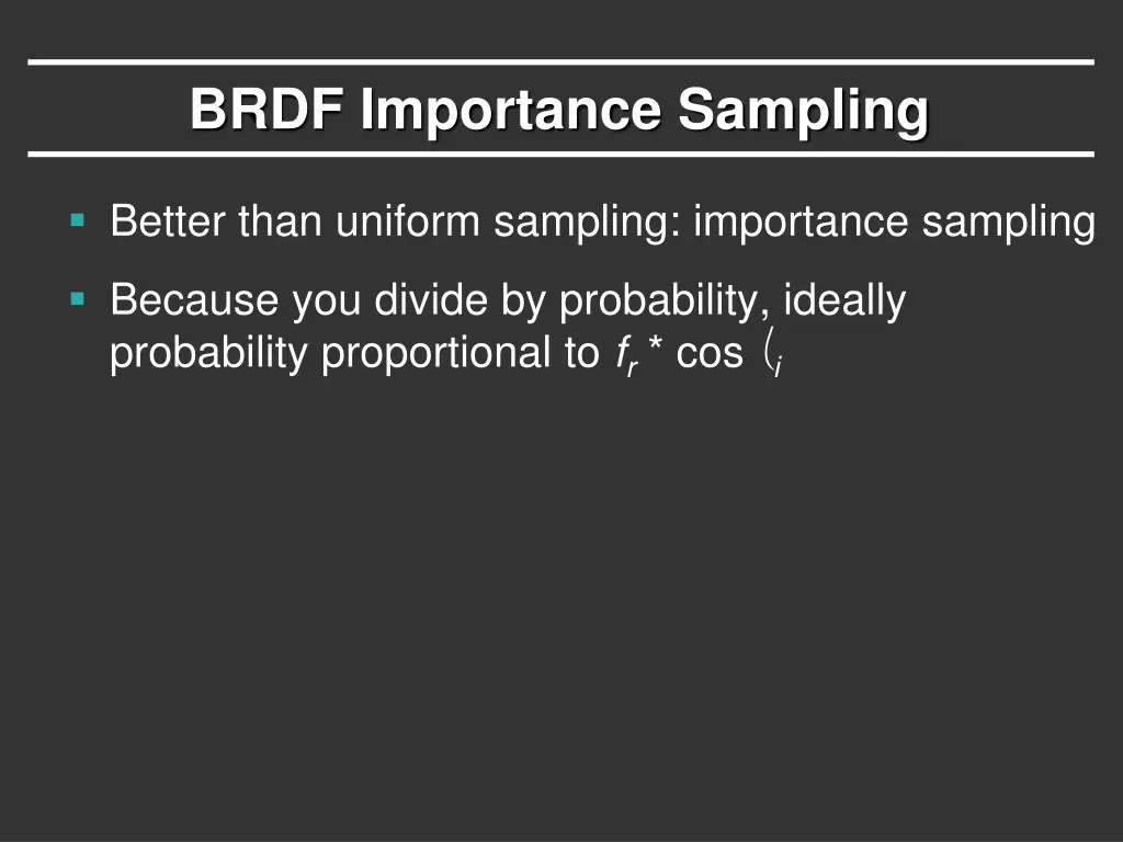 brdf importance sampling