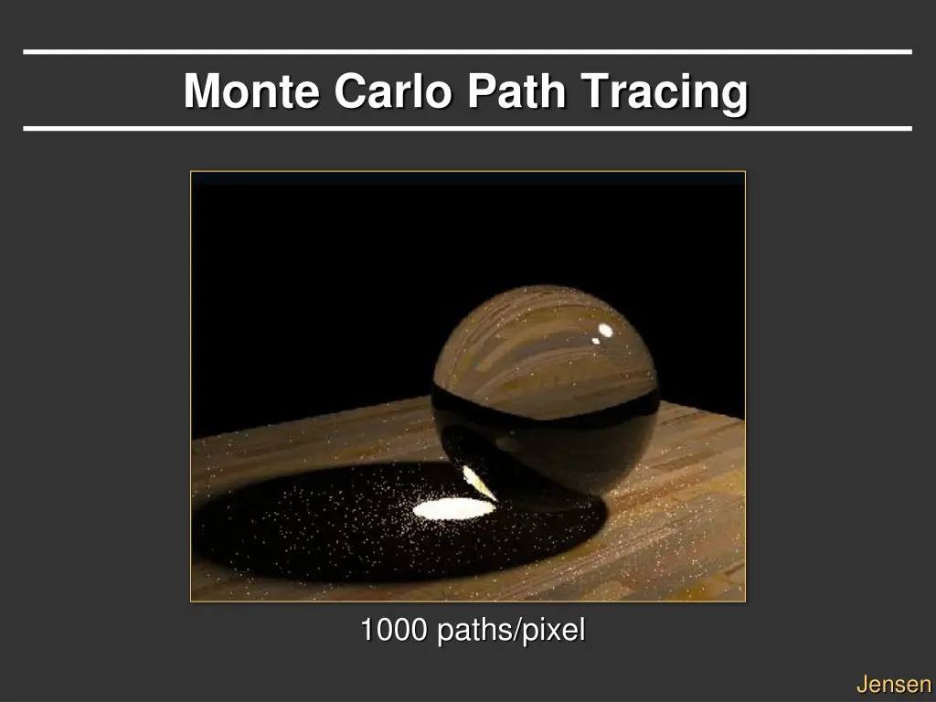 monte carlo path tracing 1