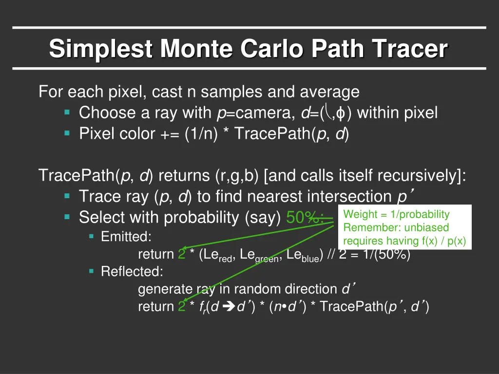 simplest monte carlo path tracer 2