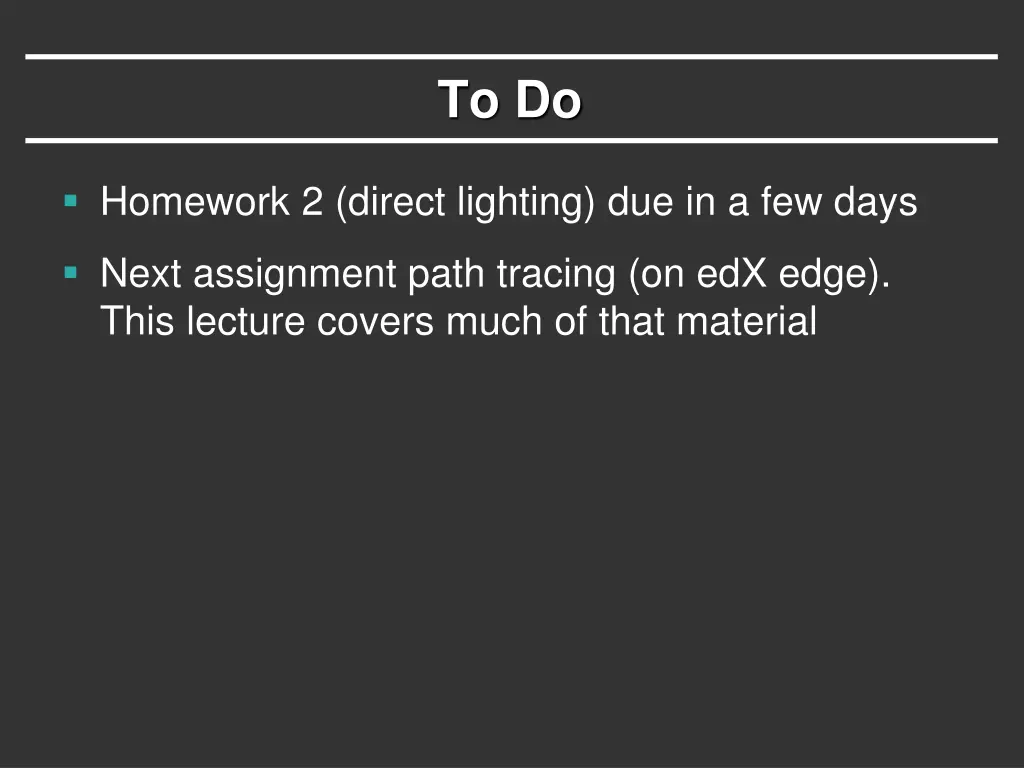 to do