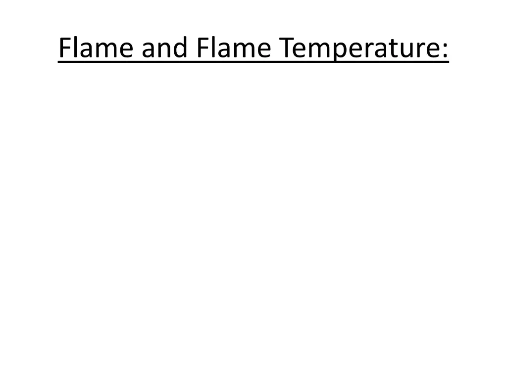 flame and flame temperature