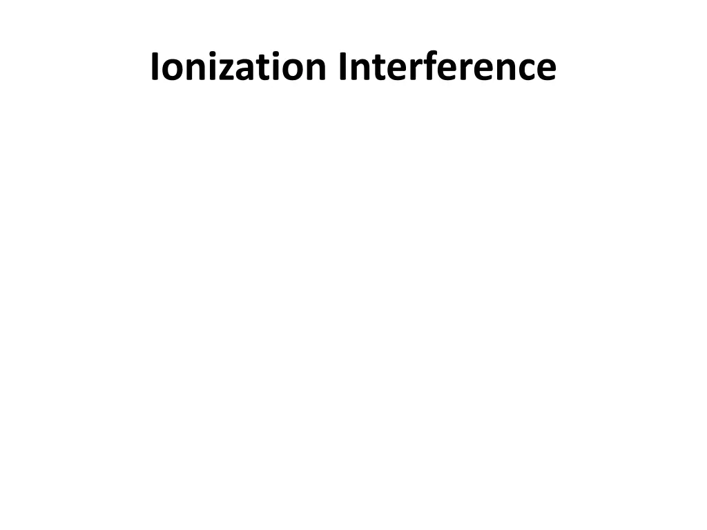 ionization interference