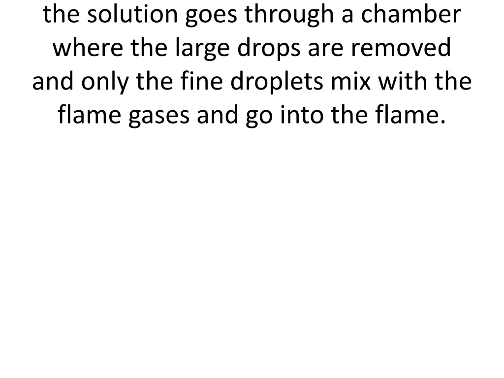 the solution goes through a chamber where