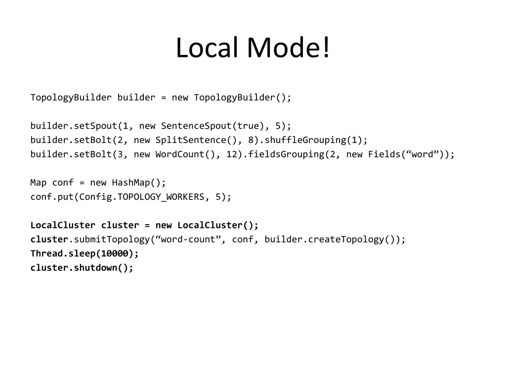 local mode