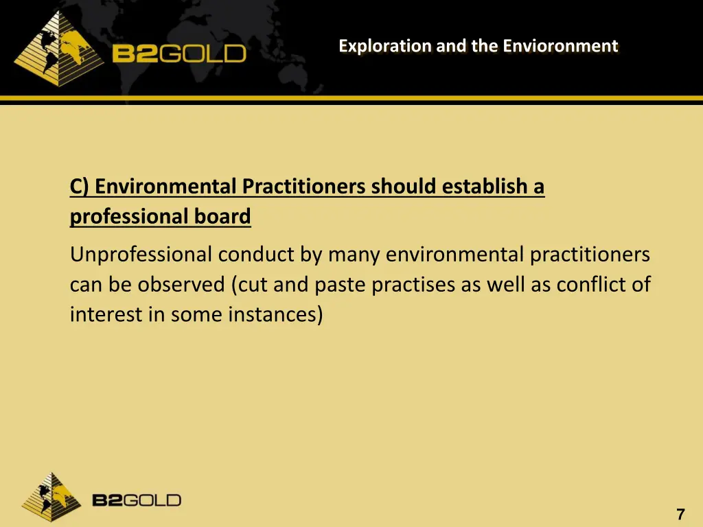 exploration and the envioronment