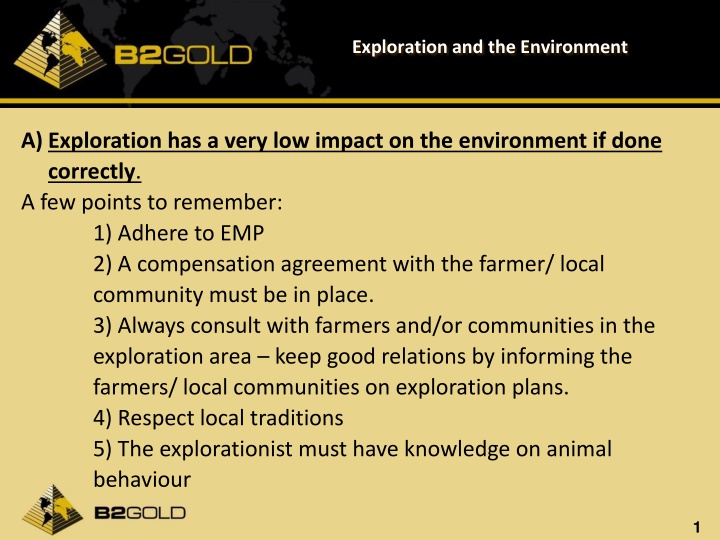 exploration and the environment