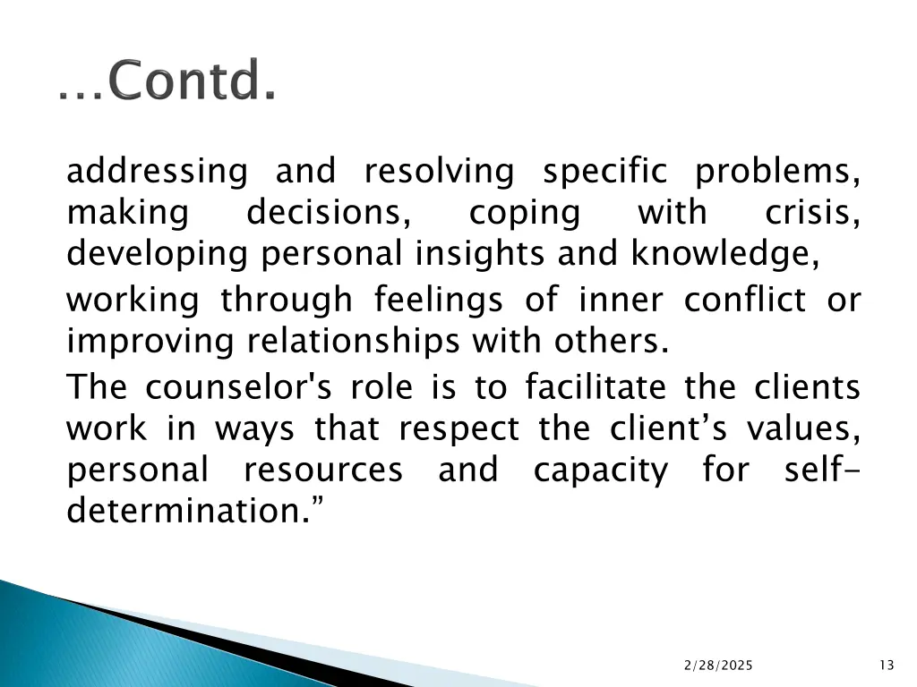 addressing and resolving specific problems making
