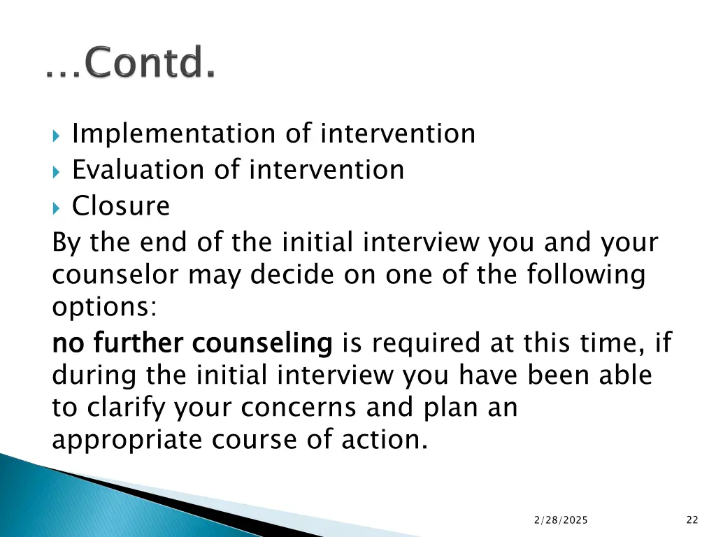 implementation of intervention evaluation