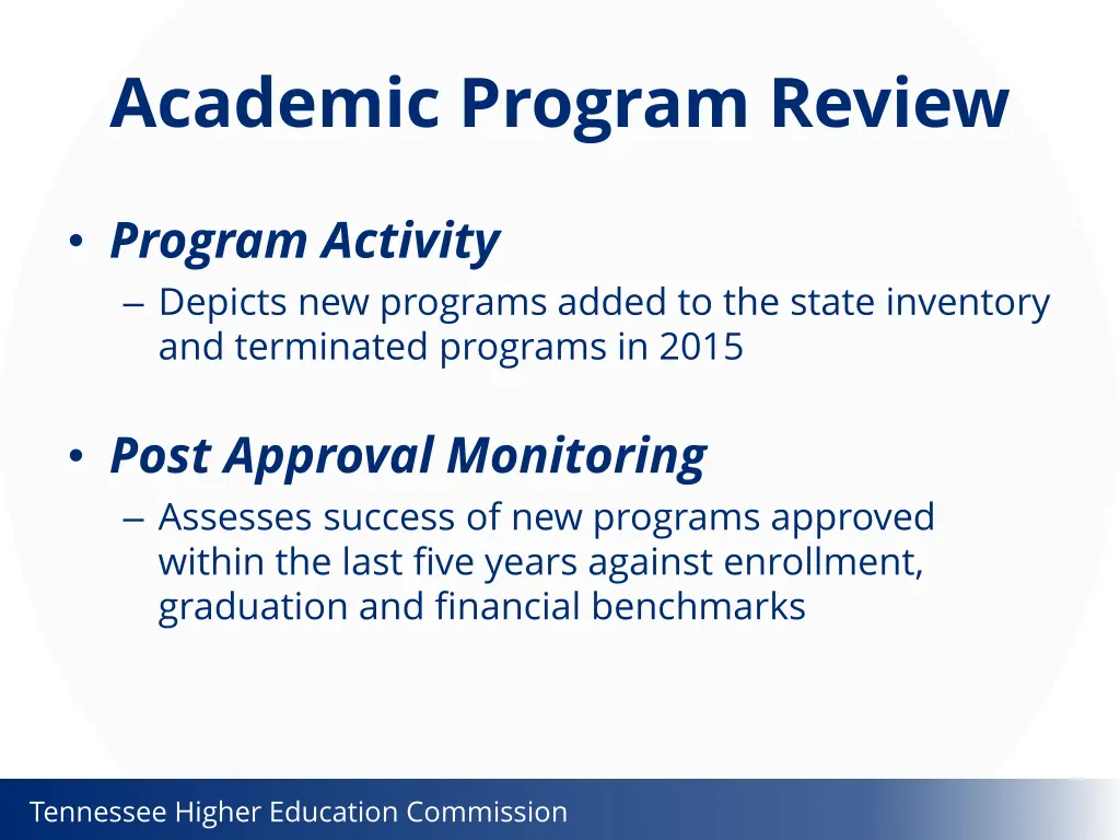 academic program review