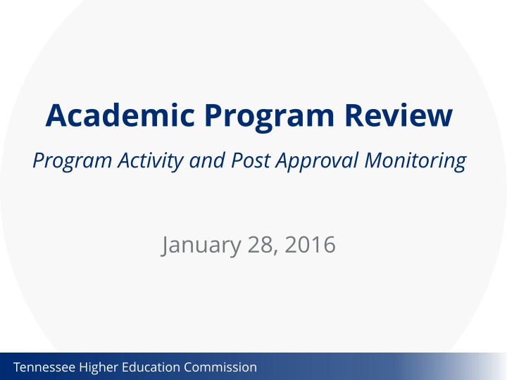 academic program review program activity and post