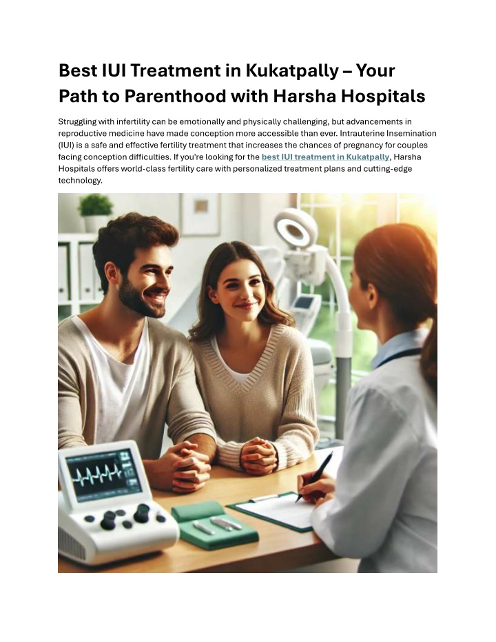 best iui treatment in kukatpally your path