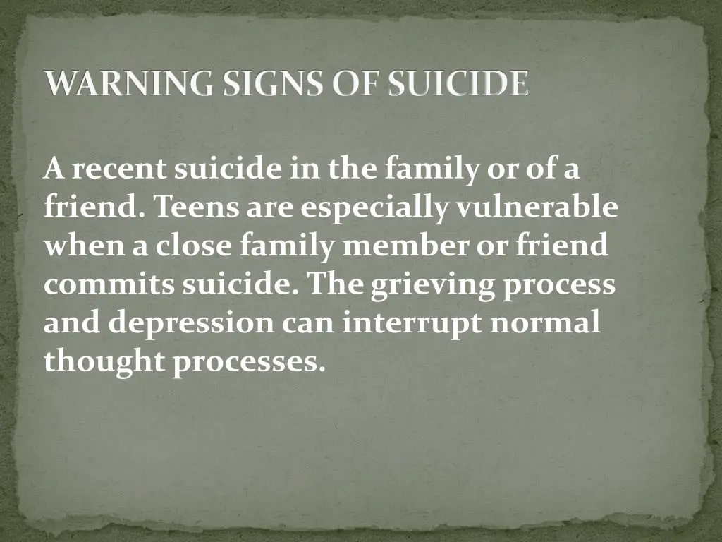 warning signs of suicide