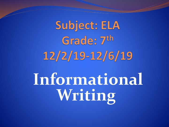 informational writing
