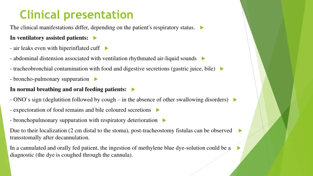 clinical presentation the clinical manifestations