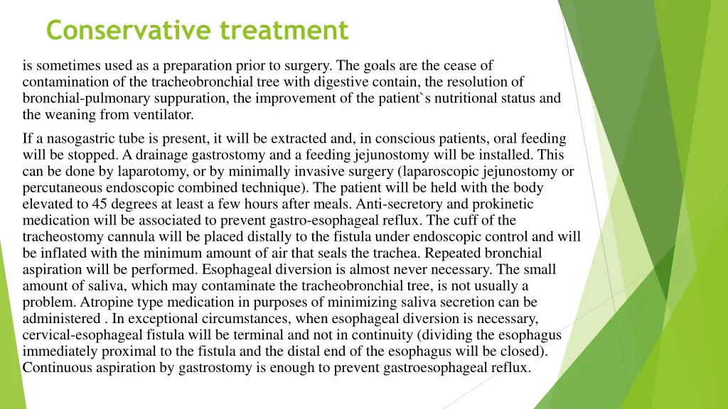 conservative treatment