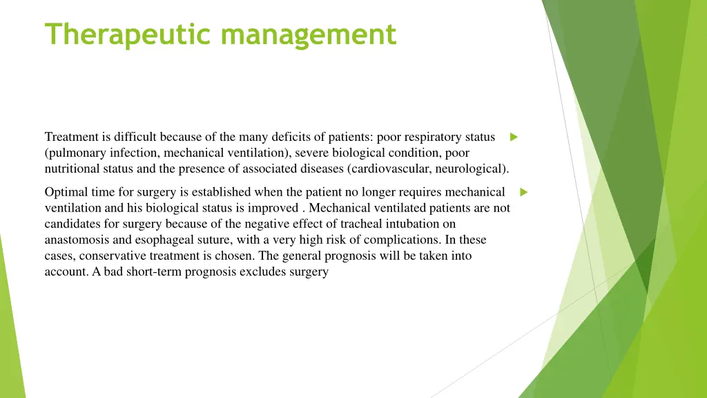 therapeutic management