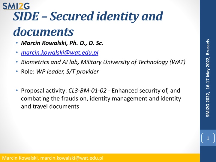 side securedidentityand documents marcin kowalski