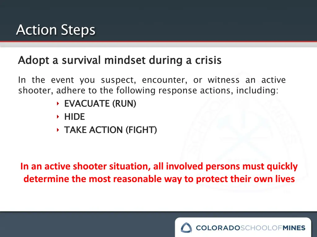 action steps