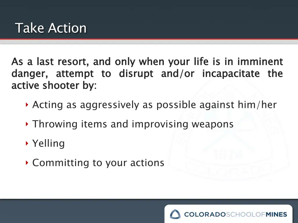 take action