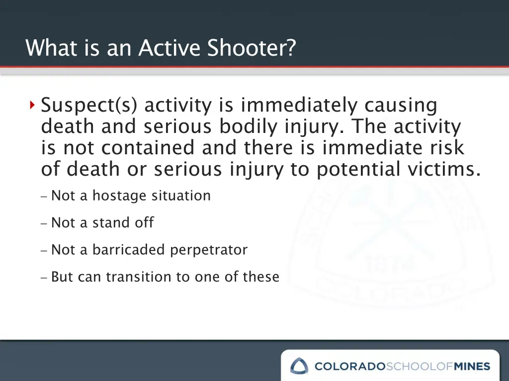 what is an active shooter