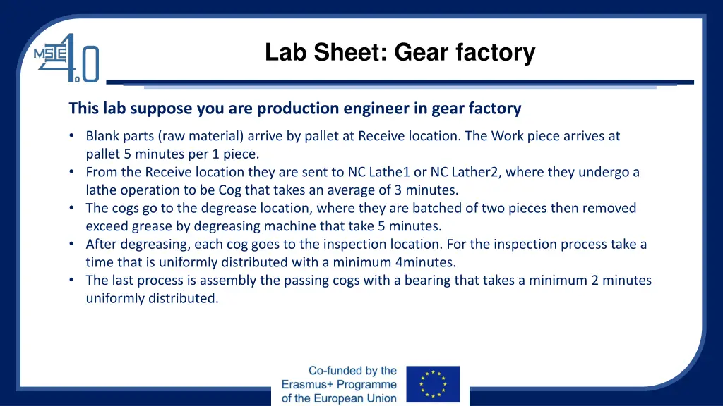 lab sheet gear factory