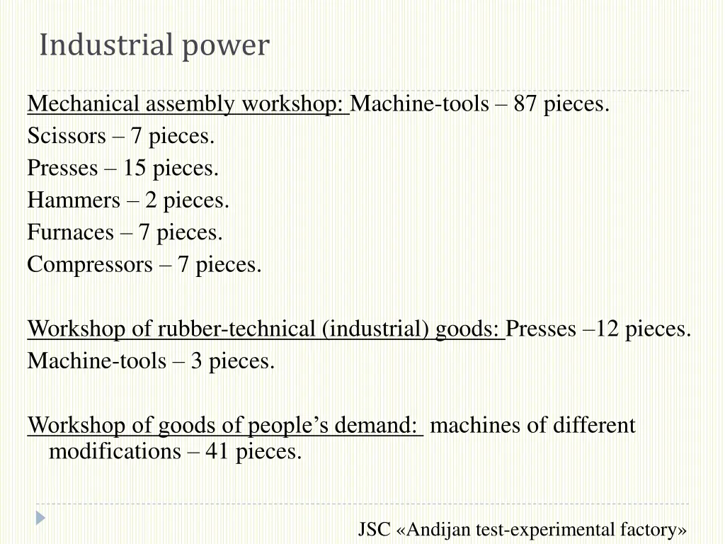 industrial power