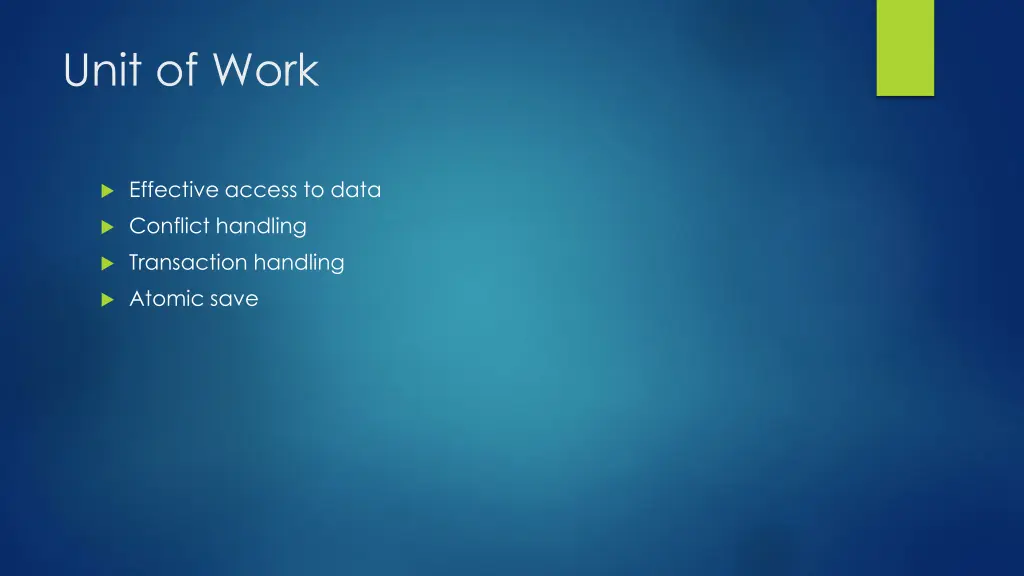 unit of work