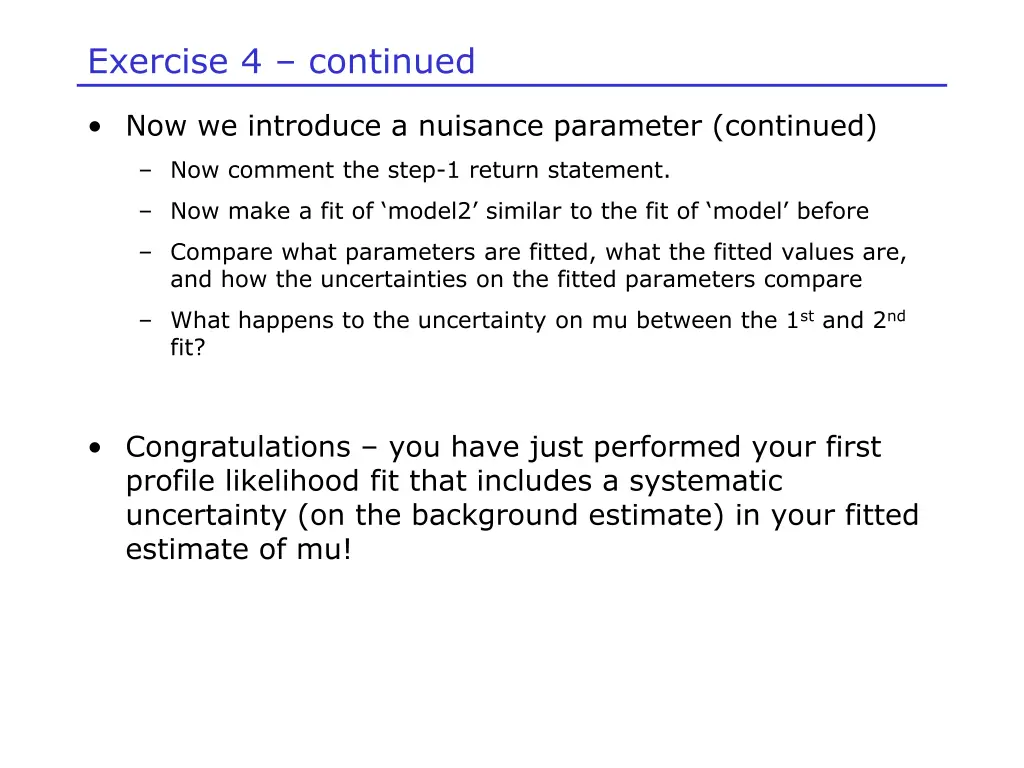 exercise 4 continued