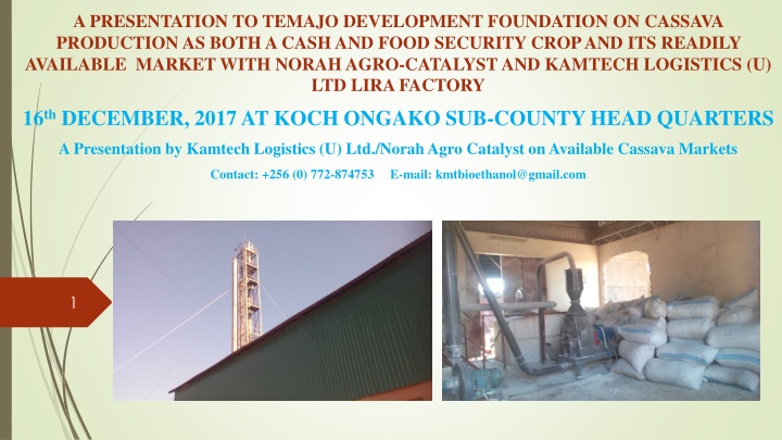 a presentation to temajo development foundation